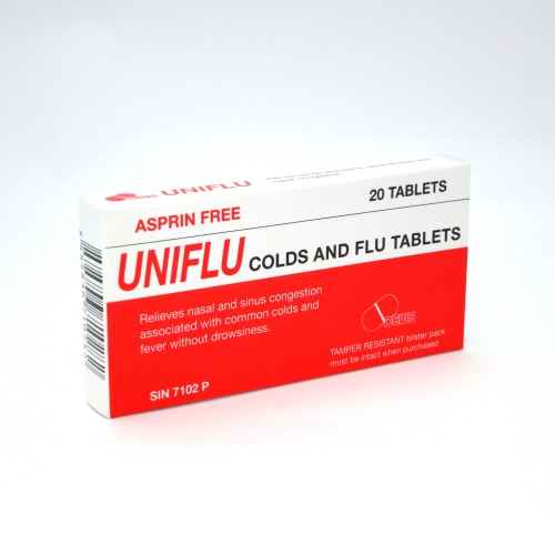 Uniflu Colds and Flu Tablets 20's